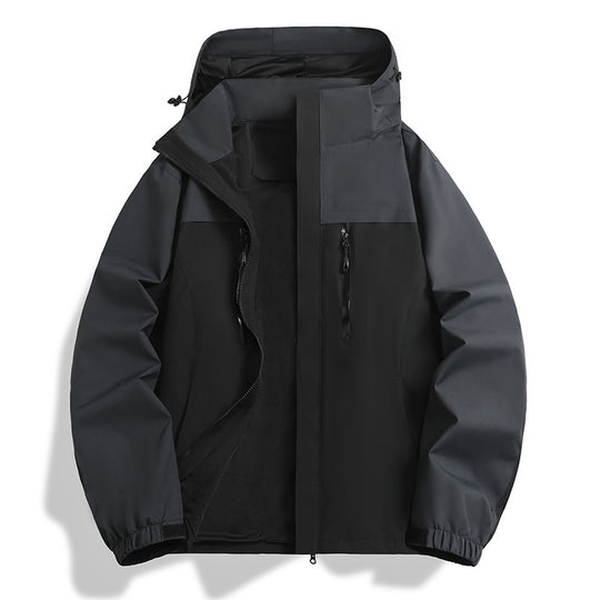 Herren Wasser- und winddichte Softshell-Outdoorjacke mit Kapuze, atmungsaktivem Meshfutter und Brustreißverschluss Nord Taschen