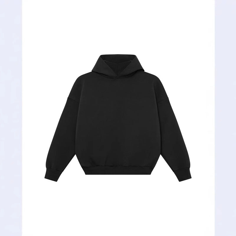 Unisex nan minimalistischer Kapuzenpullover ohne Kängurutasche mit überschnittener Schulter und geripptem Saum Nord Taschen
