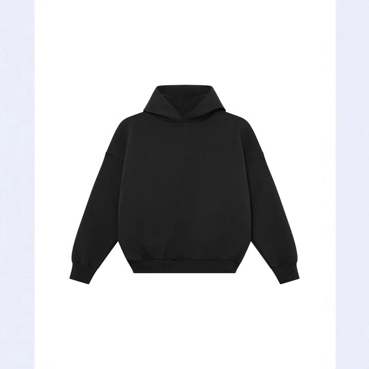 Unisex nan minimalistischer Kapuzenpullover ohne Kängurutasche mit überschnittener Schulter und geripptem Saum Nord Taschen