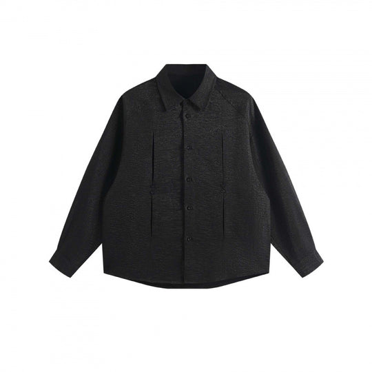 Damen Oversize-Texturiertes Hemd mit verdeckter Knopfleiste und kastiger Silhouette Nord Taschen