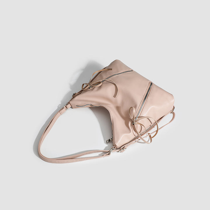 Damen Hobo-Tasche mit raffinierten Kordelzügen und eleganten Reißverschlussdetails Nord Taschen