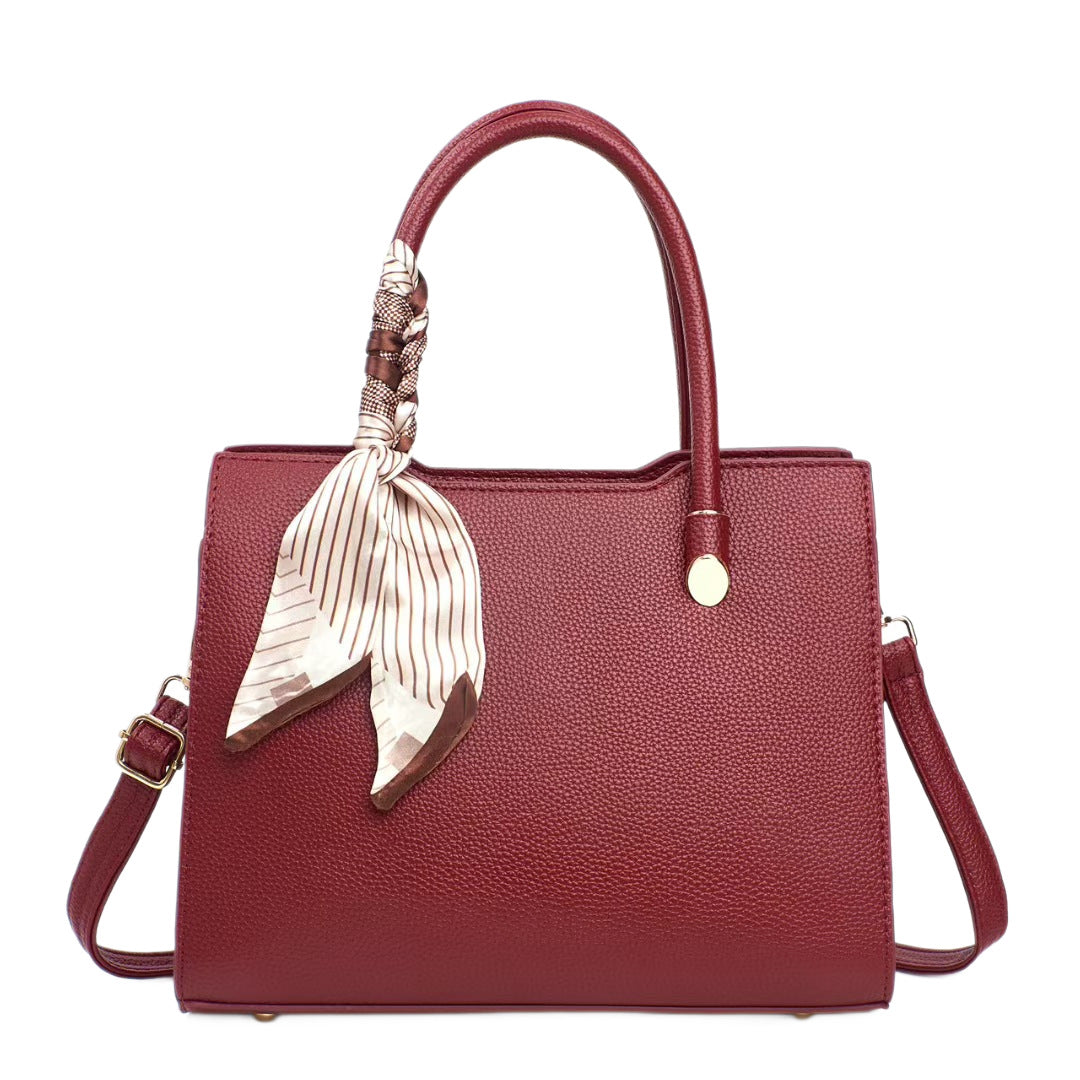 Damen elegante Handtasche mit modischem Schal und strukturiertem Design Nord Taschen