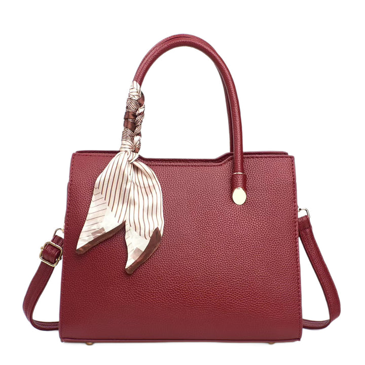 Damen elegante Handtasche mit modischem Schal und strukturiertem Design Nord Taschen