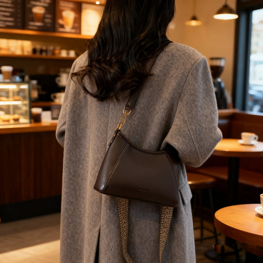 Damen Hobo-Tasche aus strukturiertem Kunstleder mit eleganten Kettenakzenten Nord Taschen
