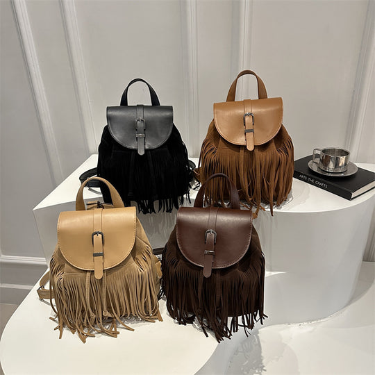Damen Rucksack mit Fransen Nord Taschen