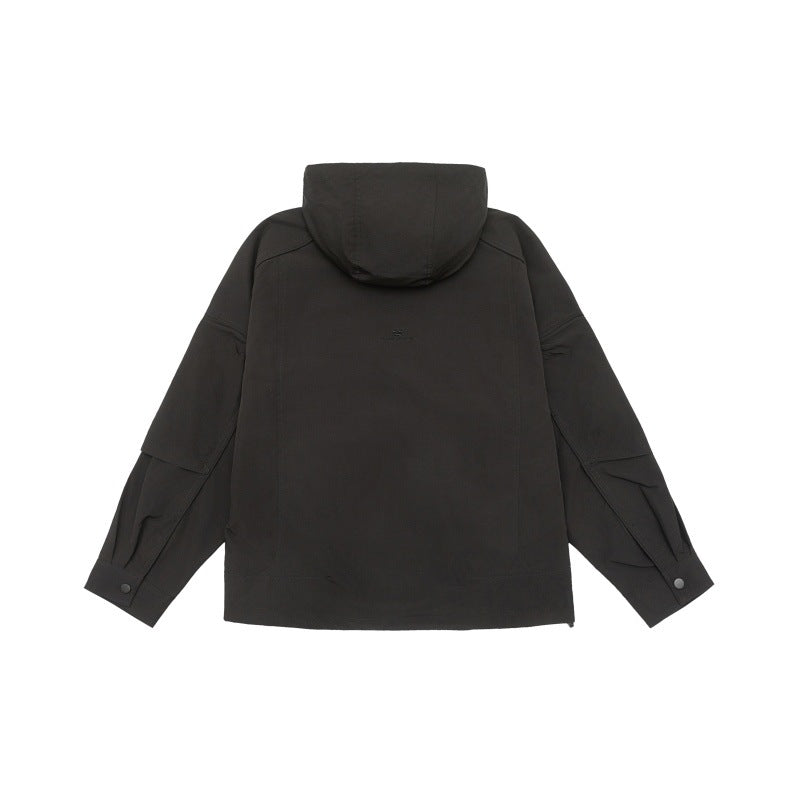 Unisex Technische Kapuzen‑Fieldjacke im Boxy‑Cut mit verdeckter Front und Multifunktions‑Taschen Nord Taschen