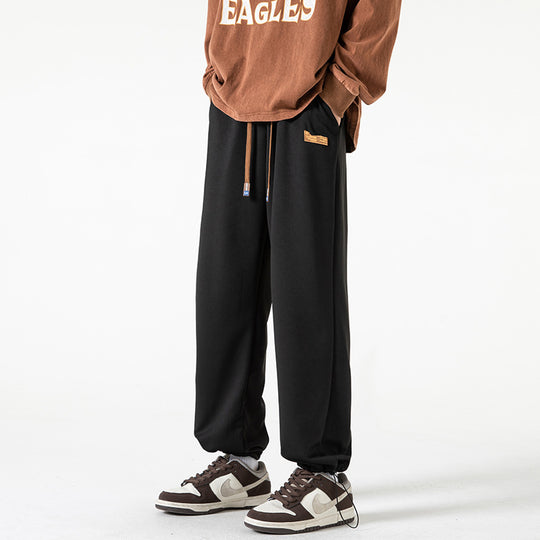 Herren Lounge-Jogginghose im Oversize-Straßenstil mit extra weitem Bein und Kordelzug Nord Taschen