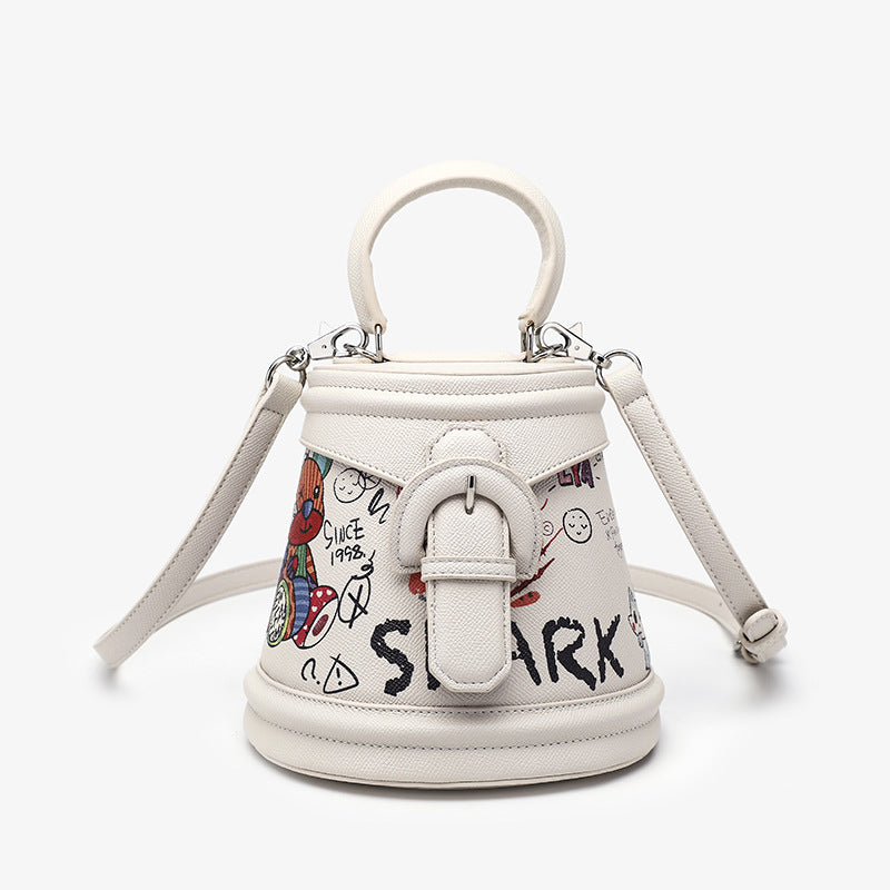 Damen Bucket Bag mit kreativem Kunstleder-Design und verstellbarem Schulterriemen Nord Taschen