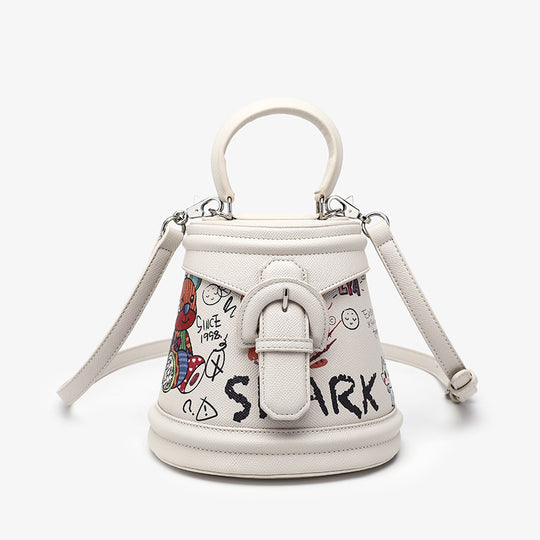 Damen Bucket Bag mit kreativem Kunstleder-Design und verstellbarem Schulterriemen Nord Taschen