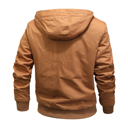Herren Kapuzenjacke mit Sherpa-Futter und Canvas-Außenmaterial Nord Taschen