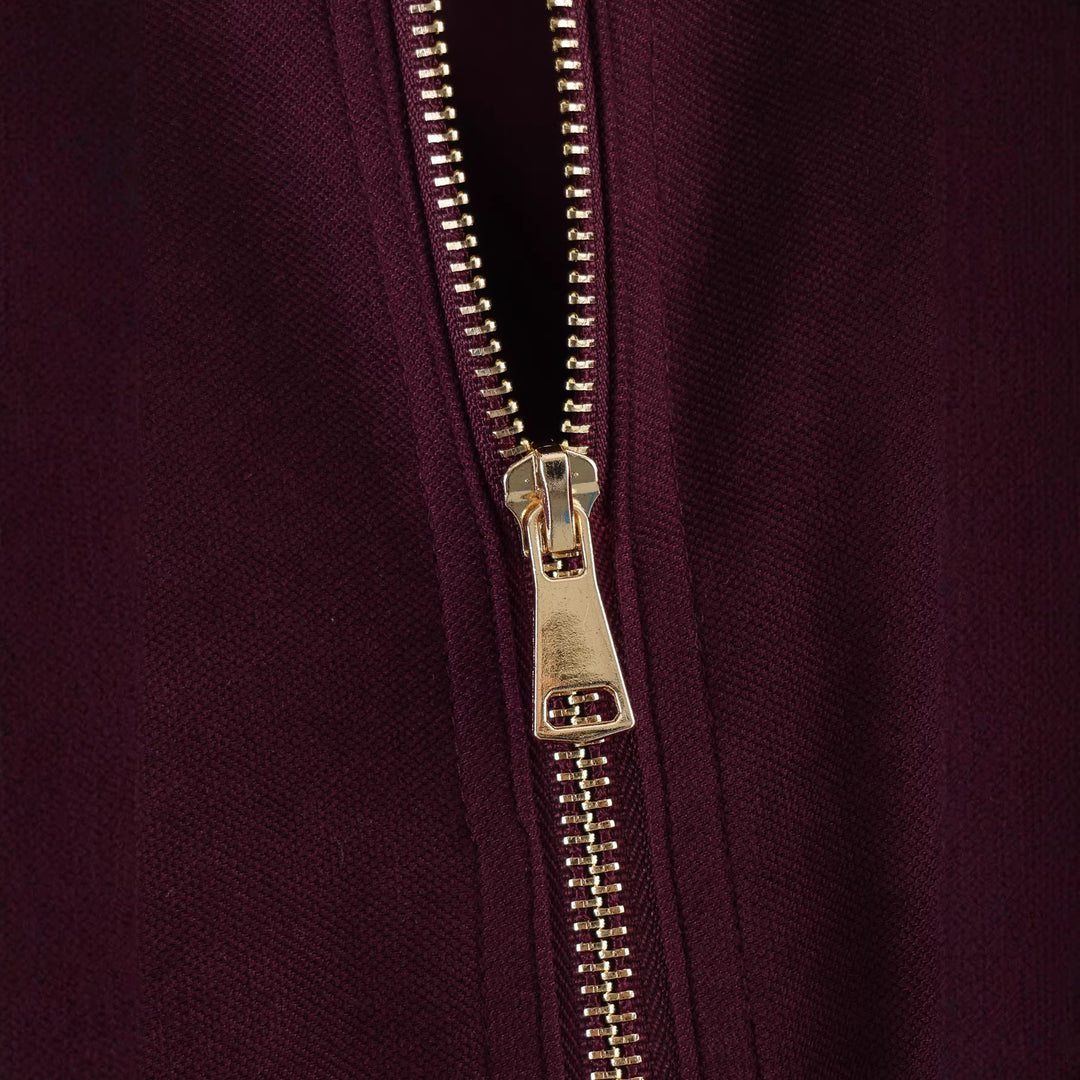 Damen Kurze Boxy‑Jacke aus Velourslederimitat mit Reißverschluss und Gummisaum Nord Taschen