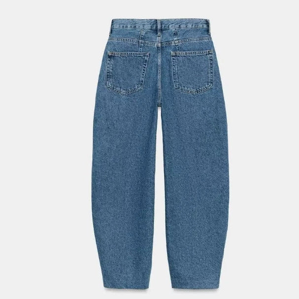 Damen Hochtaillierte Culotte-Hose mit weitem Bein und dekorativem Taillengürtel Nord Taschen