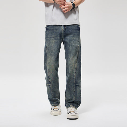 Herren Weite Baggy-Jeans mit markanten Teilungsnähten, hohem Komfortbund & Utility-Taschen Nord Taschen