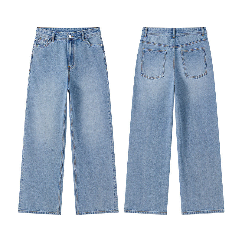 Damen Relaxed-Jeans mit extra weitem Bein, hoher Bund und cleanem Minimal-Design Nord Taschen