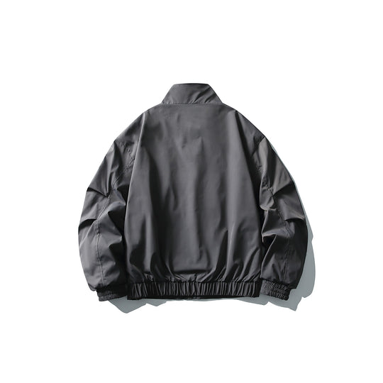 Unisex Kurz geschnittener technischer Boxy‑Bomber mit Stehkragen, Druckknopfblende und elastischen Bündchen Nord Taschen