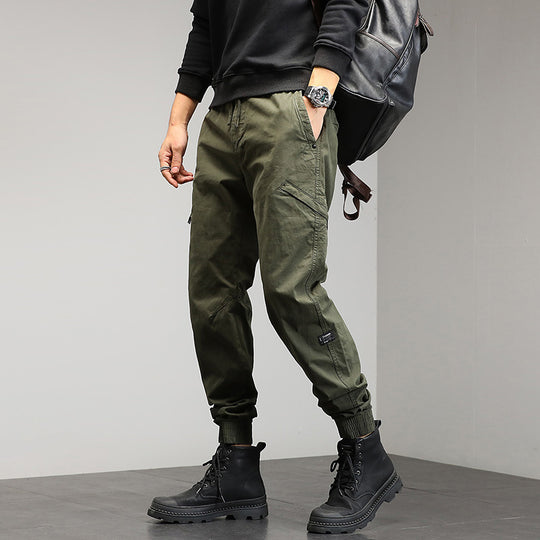 Herren Utility-Cargohose im Joggerstil mit Gummibündchen und Multifunktions‑Taschen Nord Taschen