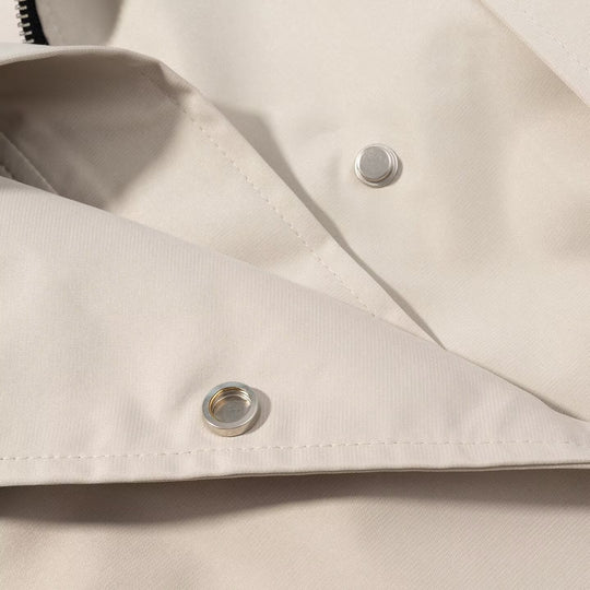Damen Kurztrench mit Cape-Schulter, hohem Stehkragen und Bindegürtel Nord Taschen