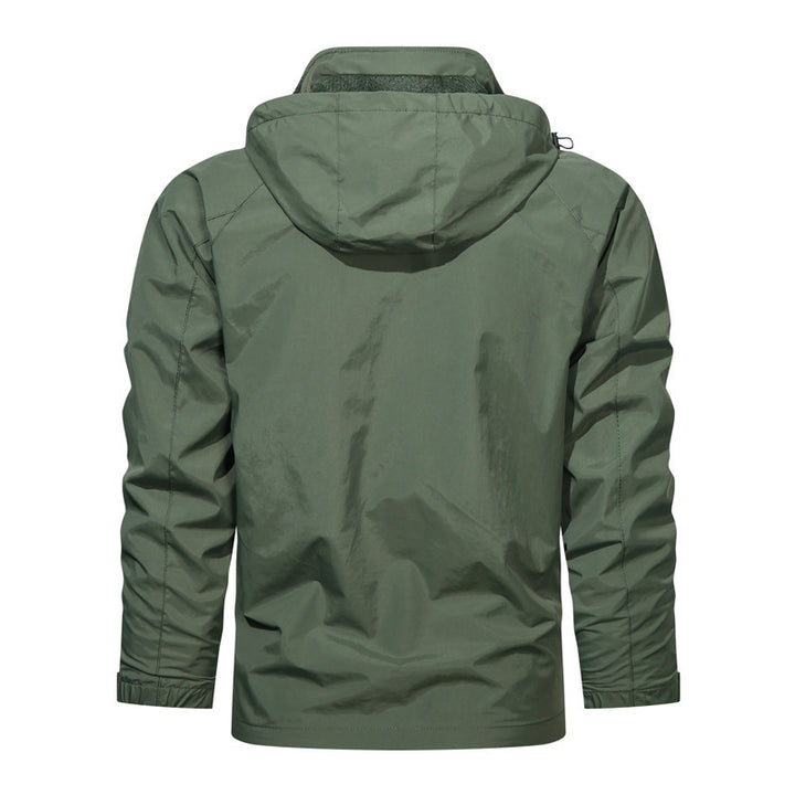 Herren  leichte wasserabweisende Übergangsjacke mit Kapuze und funktionalen Reißverschlusstaschen Nord Taschen