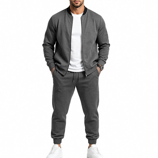 Herren Zweiteiliges Casual-Trainingsset mit Bomberjacke und tapered Jogginghose Nord Taschen
