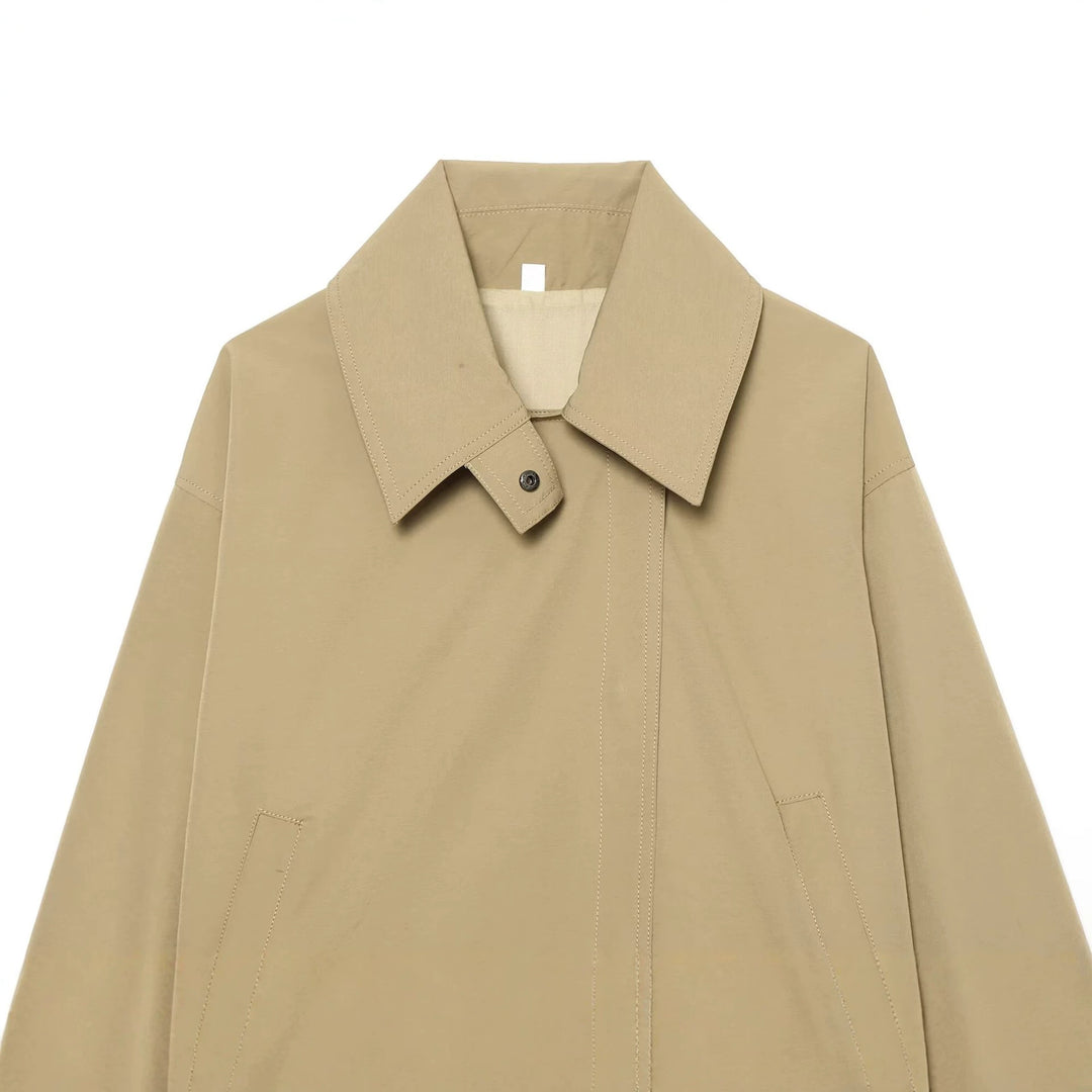 Damen Kurzjacke mit Oversize-Kragen und verstellbaren Manschetten Nord Taschen