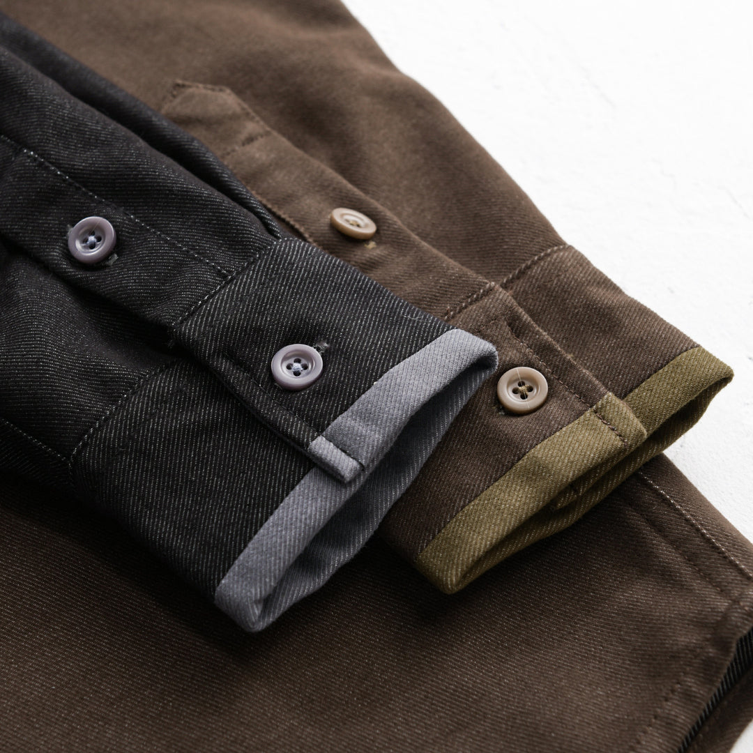 Herren Leichtes Baumwoll-Twill-Überhemd mit Brusttasche und Relaxed-Fit Nord Taschen