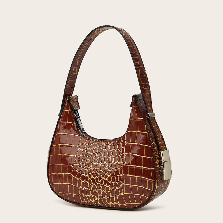 Damen Hobo-Tasche mit elegantem Krokodilprägungsdesign und luxuriösem Trageriemen Nord Taschen