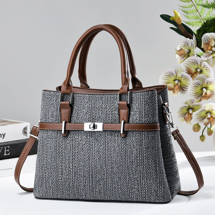 Damen elegante Handtasche mit strukturiertem Gewebe Nord Taschen