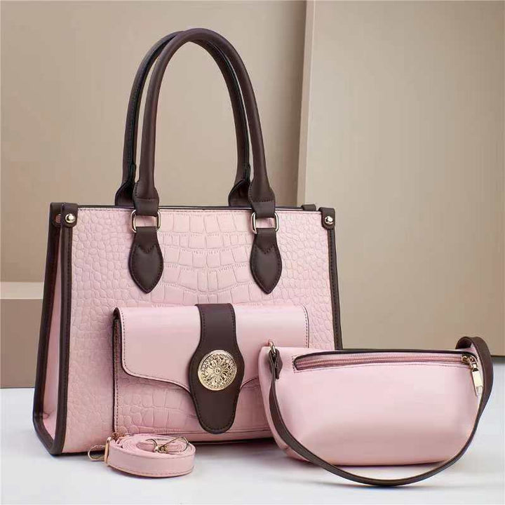 Damen elegante Handtasche im stilvollen Set mit praktischer Mini-Clutch Nord Taschen