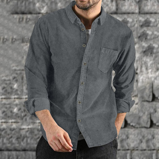 Herren Casual Cordhemd Nord Taschen