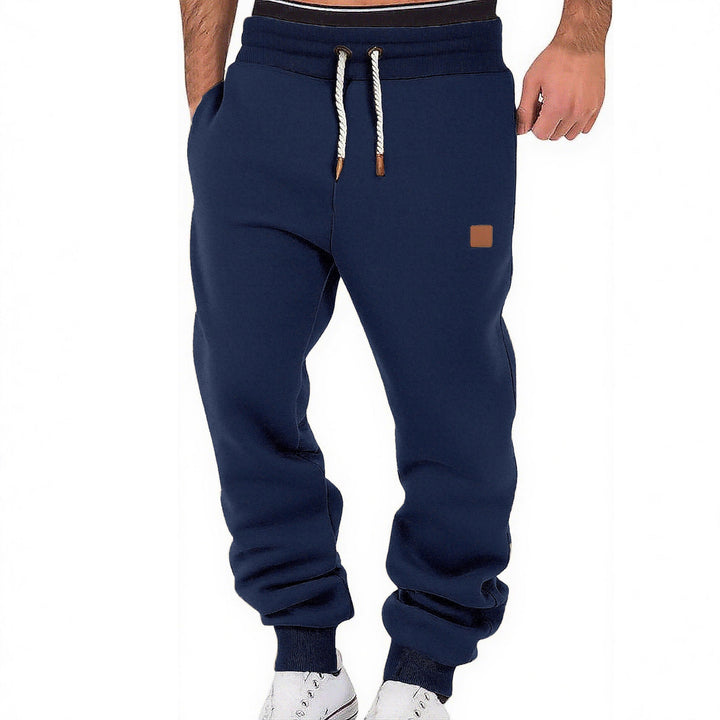 Herren nan komfortable Jogginghose aus hochwertiger Baumwollmischung mit elastischem Bund Kordelzug und Bündchen