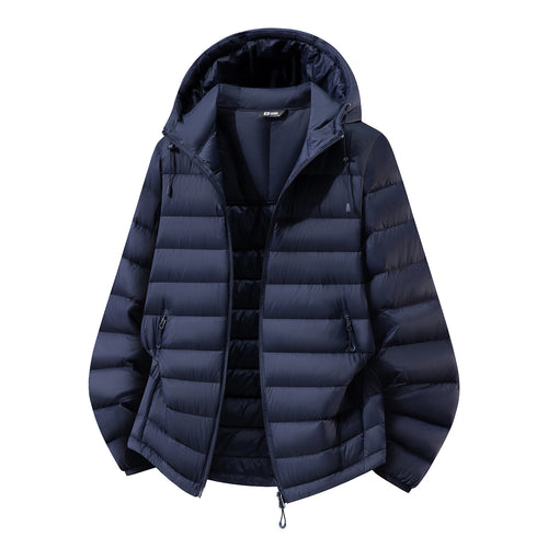 Damen leichte Stepp-Kapuzenjacke mit Thermofutter und Zwei-Wege-Reißverschluss Nord Taschen