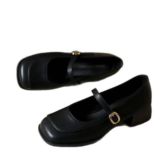 Damen Elegante Mary Janes mit modischem Riemen und komfortablem Blockabsatz