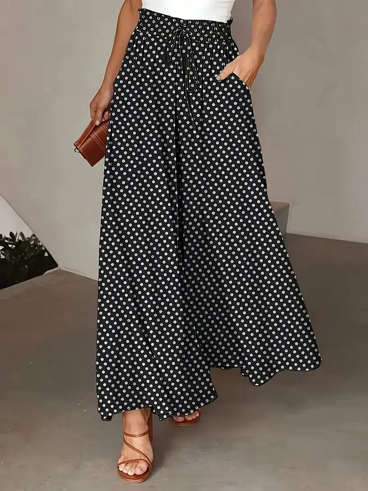 Damen Palazzo-Hosen mit elastischem Bund und praktischen Taschen