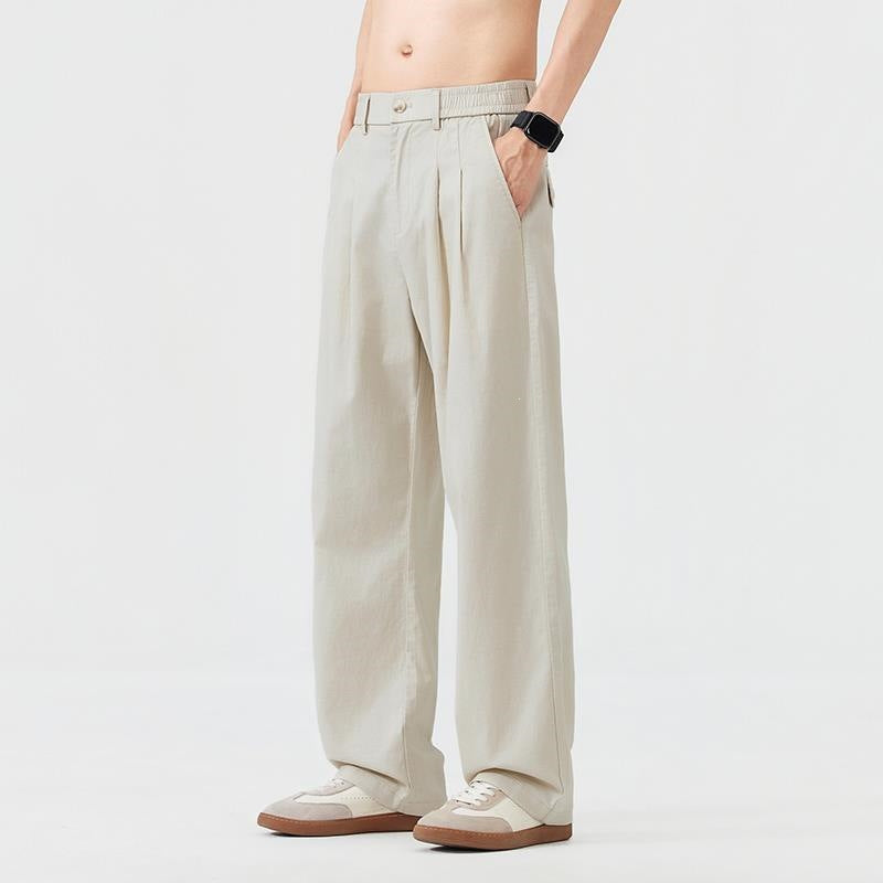 Herren Weitgeschnittene Freizeithose mit elastischem Bund Nord Taschen