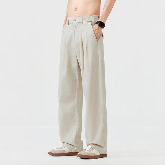 Herren Weitgeschnittene Freizeithose mit elastischem Bund Nord Taschen