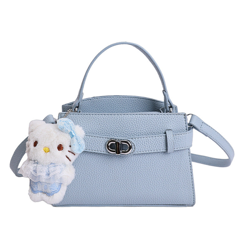 Damen trendige Handtasche mit verspieltem Tieranhänger Nord Taschen
