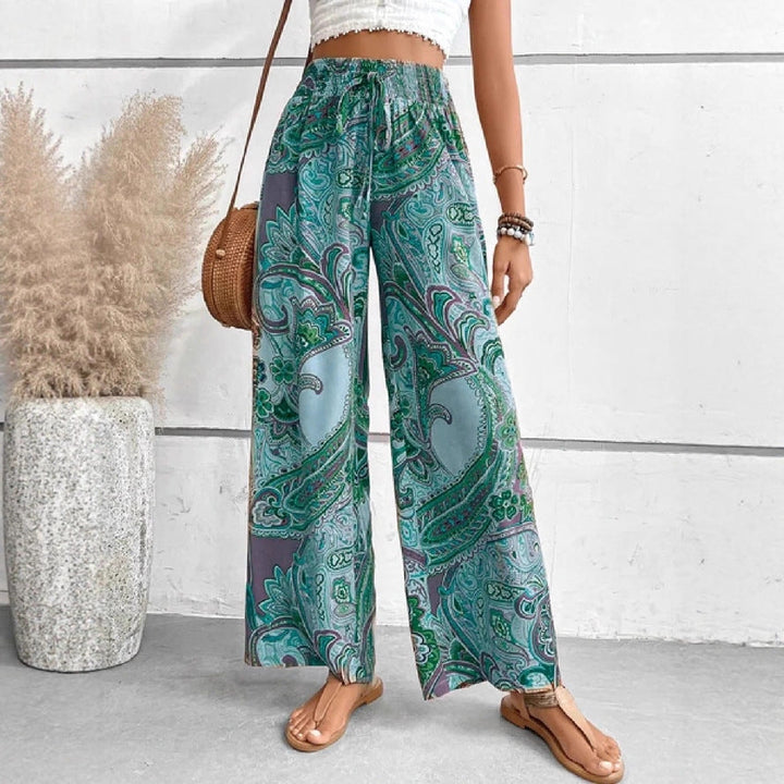 Damen Weite Hosen mit paisley Muster
