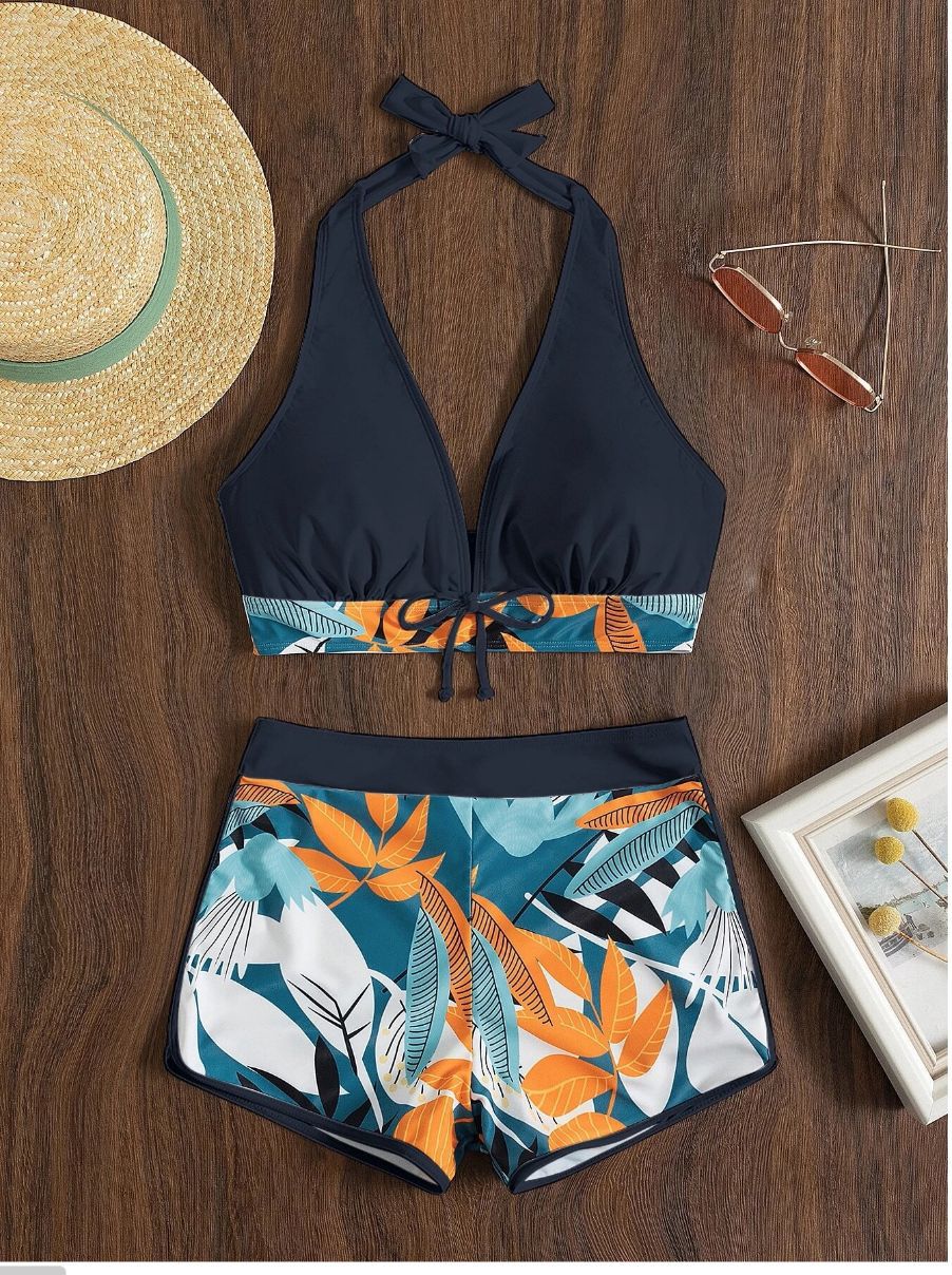 Damen Sportliches Bikini-Set mit verdecktem Bauch