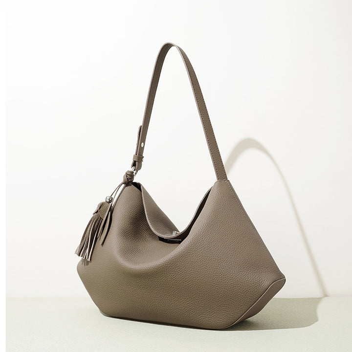 Damen lässige Ledertasche mit asymmetrischem Design Nord Taschen