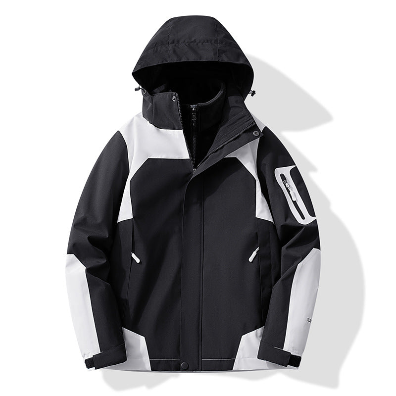 Damen Multifunktionale Trekking-Softshelljacke mit herausnehmbarer Fleece‑Innenlage und Kapuze Nord Taschen