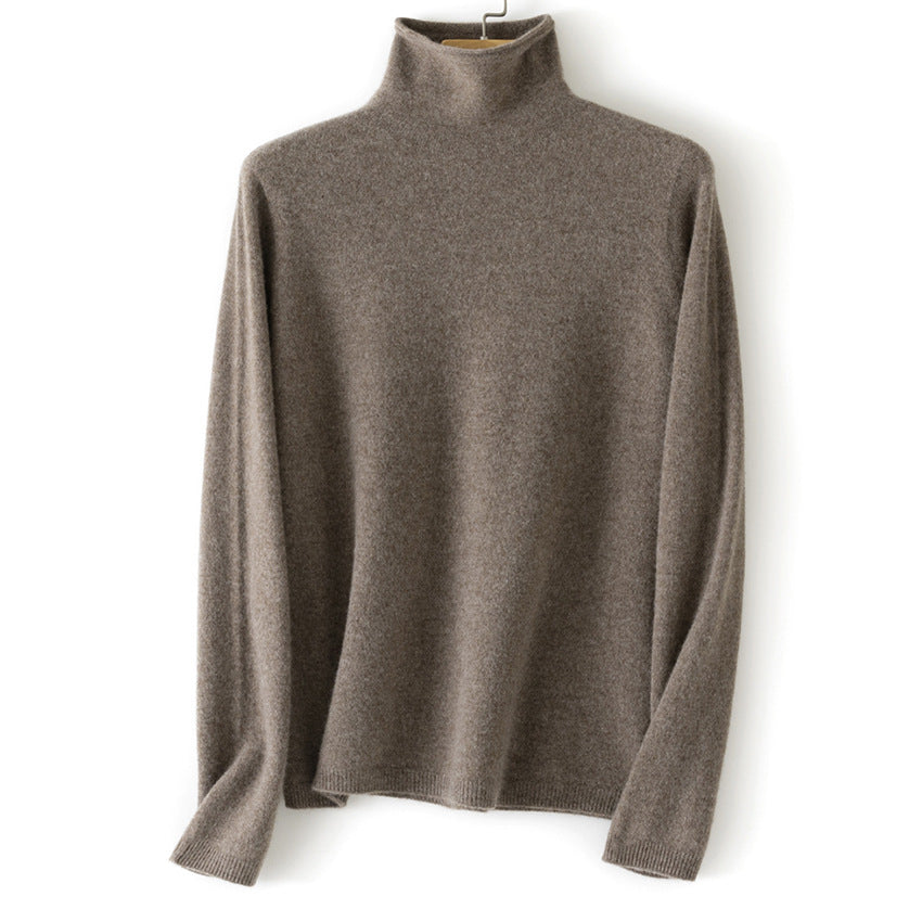 Damen Feinstrick Rollkragenpullover aus Kaschmirmischung leicht oversized Nord Taschen