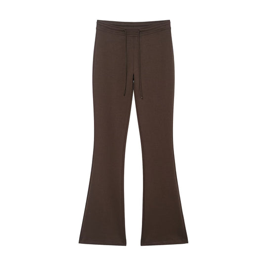 Damen Highwaist Schlaghose aus weichem Sweat mit Tunnelzug Nord Taschen