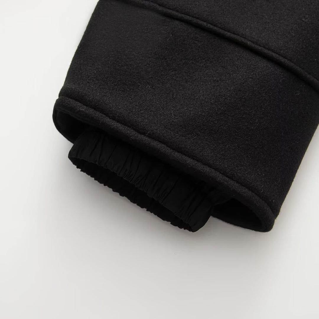 Damen Oversized Mantel mit hohem Stehkragen und durchgehender Knopfleiste Nord Taschen