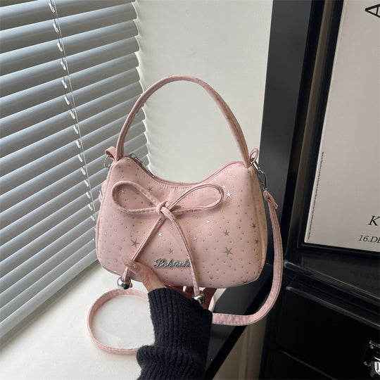 Damen trendige Handtasche mit Sternenmuster und praktischem Kordelzug Nord Taschen