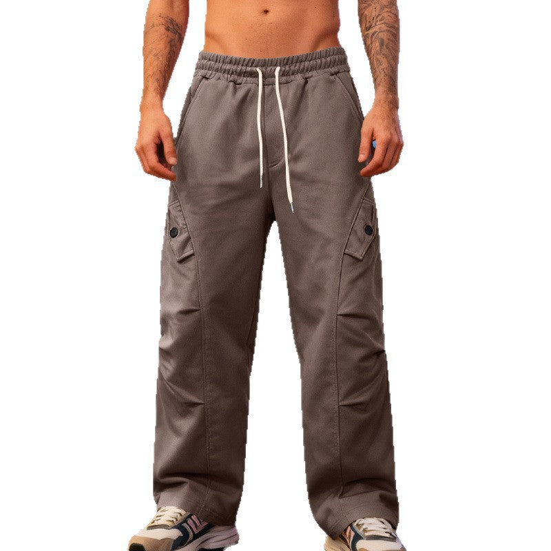 Herren Oversize-Cargo-Hose im Utility-Streetwear-Look mit Tunnelzug und Klappentaschen Nord Taschen