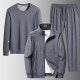 Herren Dreiteiliges Freizeit-Trainingsset aus French-Terry mit Kapuzenjacke, Rundhals-Sweat & tapered Jogginghose Nord Taschen