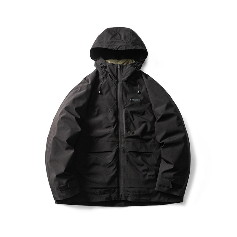 Herren Funktionelle Outdoor-Softshelljacke mit Kapuze und Mehrfachtaschen Nord Taschen