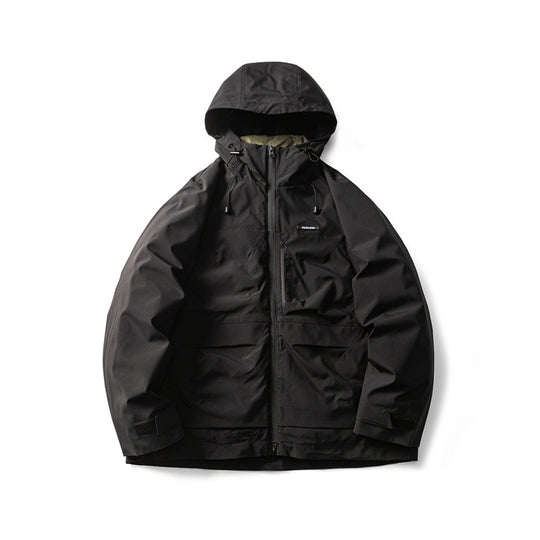 Herren Funktionelle Outdoor-Softshelljacke mit Kapuze und Mehrfachtaschen Nord Taschen