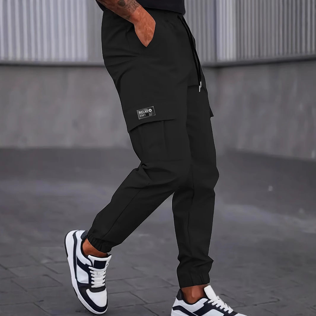 Herren Cargo-Jogginghose mit elastischem Bund, Cargo‑Taschen & Kordelzug Nord Taschen