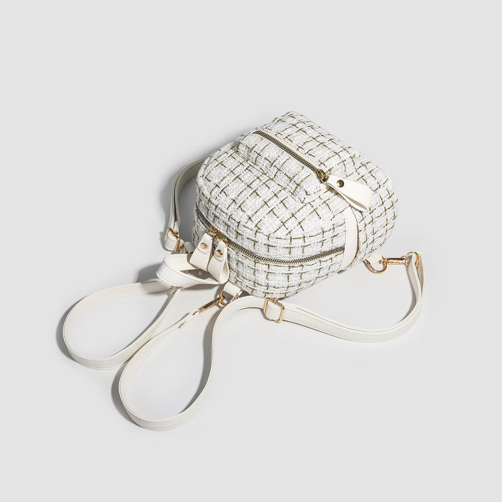 Damen Rucksacktasche mit elegantem Gewebe und praktischen Reißverschluss Nord Taschen